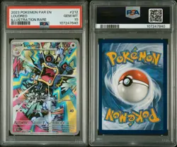 2023 POKEMON PARADOX RIFT ILLUSTRATION RARE LOUDRED #212 PSA 10 - Image 1