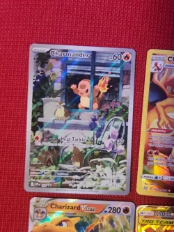 🔥 CHARIZARD POKEMON CARD Lot AUTHENTIC + FREE 1X1 MINI BINDER - RARE Vintage - Image 2