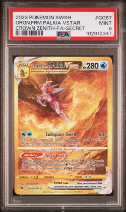 Palkia VSTAR #GG67 secret rare Crown Zenith PSA 9 Gold Mint 💎 Pokemon SWSH - Image 1