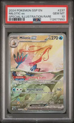 2024 POKEMON SSP EN-SURGING SPARKS SPECIAL ILLUSTRATION RARE MILOTIC EX PSA 10 - Image 1