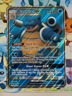 2019 Pokemon Sun And Moon Blastoise GX Black Star Promo SM189 (JUMBO) - Image 1