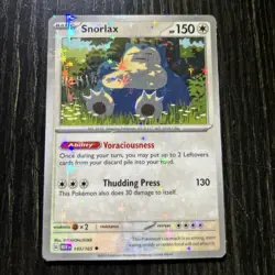 Snorlax Holo Reflective Rare Scarlet And Violet Set 151 Pokemon Card Custom - Image 4