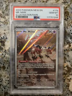 Pokemon 2023 Scarlet & Violet 151 Card Mr. Mime 179/165 PSA 10 Gem Mint - Image 1
