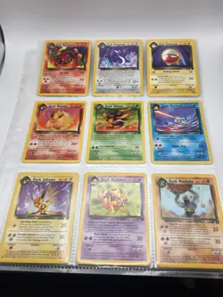 Complete Pokemon Unlimited Team Rocket Non-Holo Uncommon/Common 48 Card Set LP - Image 1
