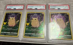 3 Pokemon TCG Celebrations Pikachu Holo Full Art Rare Card 005/025 PSA 6/7/8 - Image 1
