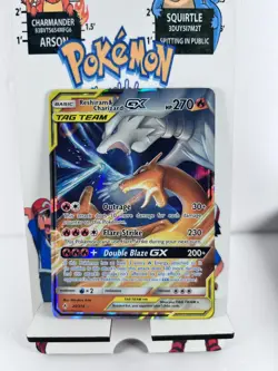 UNBROKEN BONDS RESHIRAM @ CHARIZARD GX POKEMON ULTRA RARE 20/204 NM - Image 2