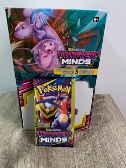 Pokemon Sun & Moon Unified Minds | 3 Card Mini Booster Pack Factory Sealed - Image 1
