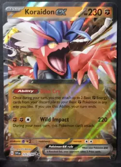 Pokemon TCG - Koraidon ex 125/198 - Scarlet & Violet - Full Art Double Rare Holo - Image 1