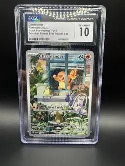 Pokemon TCG Gem Mint 10 CGC Charmander 044 Holo Obsidian Flames Promo Card - Image 1