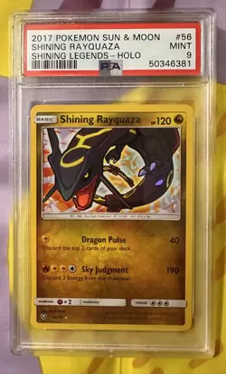 2017 Pokemon Sun & Moon Shining Rayquaza Holo Shining Legends 057 PSA 9 - Image 1