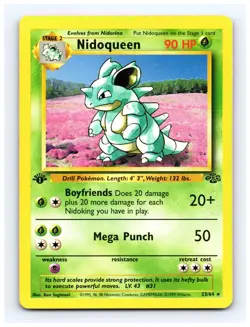 💥 Nidoqueen Pokemon 1999 Vintage Card Jungle 1st Edition Rare Non Holo # 23/64 - Image 1
