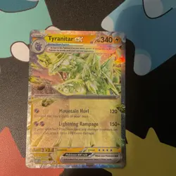Pokemon TCG S&V Obsidian Flames Tyranitar EX Double Rare Holo Card 066/197 - Image 1