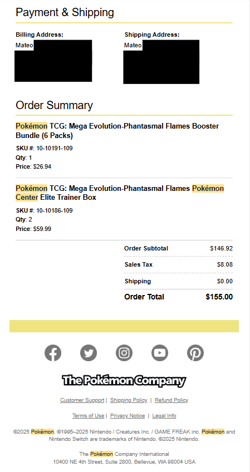 PRESALE Pokemon Center Phantasmal Flames ETB CONFIRMED PREORDER SHIPS 11/14 - Image 2
