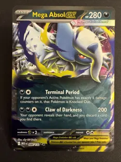Mega Absol ex 086/132 English Double Rare Pokemon Mega Evolution - PACK FRESH - Image 1