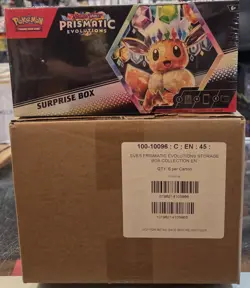 Pokemon Scarlet & Violet Prismatic Evolutions Surprise Box Factory Sealed Case - Image 1