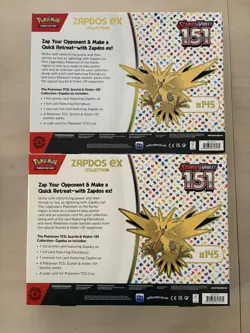 2X Pokemon 151 Zapdos EX Collection New Sealed TCG (Lot Of 2) - Image 2