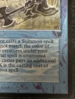 MTG “Invoke” “Prejudice” Legends Rare Magic The Gathering Banned Card See Photos - Image 5