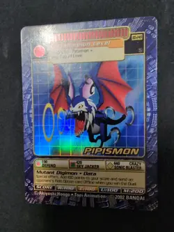 Pipismon BO-249 2002 Holocaust Foil Vintage Digimon Card - Image 2
