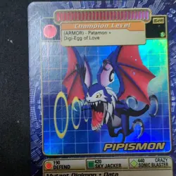 Pipismon BO-249 2002 Holocaust Foil Vintage Digimon Card - Image 5