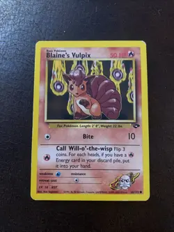 Pokemon TCG Blaine's Vulpix Gym Challenge 66 Unlimited Common Card - Image 1