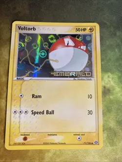 Pokemon TCG Voltorb 71/106 EX Emerald Reverse Holo 2005 Stamped Pokemon Card - Image 1