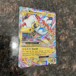 2015 M Ampharos EX 28/98 Holo XY Ancient Origins Pokemon Trading Card Game | NM - Image 3