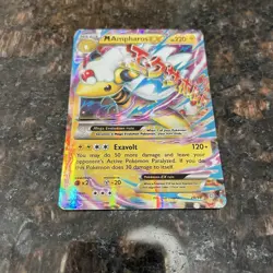 2015 M Ampharos EX 28/98 Holo XY Ancient Origins Pokemon Trading Card Game | NM - Image 4