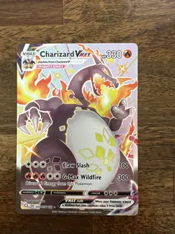 Pokemon TCG Charizard VMAX SV107 Shining Fates Holo Rare Card LP Condition - Image 1