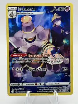 Pokemon TCG Dusknoir TG06/TG30 Swsh09 Trainer Gallery Holo Card Brilliant Stars - Image 1