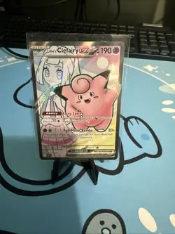 Pokemon TCG Lillie's Clefairy EX Holo Ultra Rare Card 173/159 Journey Together - Image 1