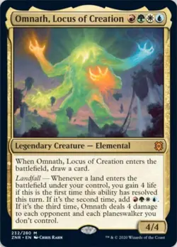 MTG English Omnath, Locus of Creation NM Foil Zendikar Rising - Image 1