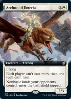 MTG English Extended Art Archon of Emeria NM Foil Zendikar Rising - Image 1
