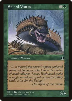 Spined Wurm LP Stronghold Green Creature Mtg Magic English Regular - Image 1