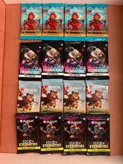 MTG Sixteen Pack Play Booster Lot - Bloomburrow, Edge of Eternities, Foundations - Image 1