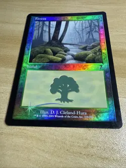 FOIL Forest #328 - 7th Edition Land - MTG Magic the Gathering - LP - Image 3