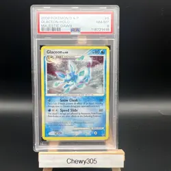 Glaceon 5/100 Majestic Dawn Holo 2008 Pokemon PSA 8 - Image 1