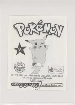 Nidoqueen Merlin Pokemon Album Stickers #31 1999 - Image 2