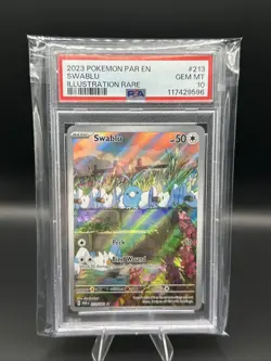 2023 Pokemon Paradox Rift Illustration Rare Holo Swablu PSA 10 Gem Mint Full Art - Image 1