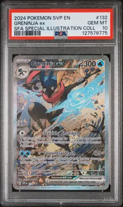 PSA 10 GRENINJA #132 SPECIAL ILLUSTRATION 2024 POKEMON SVP EN BLACK STAR PROMO - Image 1