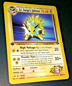 1ST EDITION LT. SURGE'S JOLTEON #28/132 - POKEMON GYM CHALLENGE - NON HOLO (NM) - Image 1