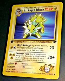 1ST EDITION LT. SURGE'S JOLTEON #28/132 - POKEMON GYM CHALLENGE - NON HOLO (NM) - Image 2
