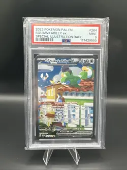 Pokemon 2023 Paldea Evolved Special Illustration Rare EX Squawkabilly #264 PSA 9 - Image 1