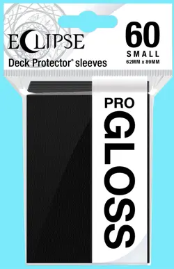 60 ULTRA PRO ECLIPSE JET BLACK SMALL PRO-GLOSS DECK PROTECTOR Card Sleeves - Image 1