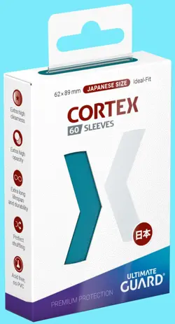60 ULTIMATE GUARD CORTEX GLOSS PETROL Japanese Size Card SLEEVES Deck Protectors - Image 1