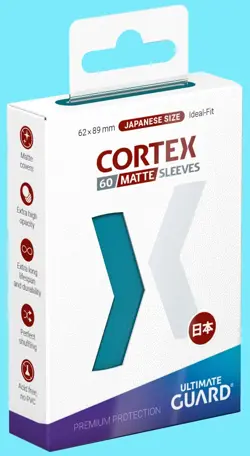 60 ULTIMATE GUARD CORTEX MATTE PETROL JAPANESE Card SLEEVES Deck Protectors tcg - Image 1