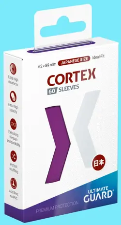 60 ULTIMATE GUARD CORTEX GLOSS PURPLE JAPANESE SIZE Card SLEEVES Deck Protector - Image 1