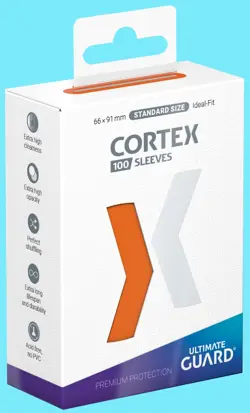 100 ULTIMATE GUARD CORTEX ORANGE GLOSS STANDARD SIZE Card SLEEVE Deck Protectors - Image 1