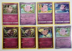 8 Lot Of Clefairy Clefable Pokemon Card Collection Reverse Holo Fairy Psychic - Image 1