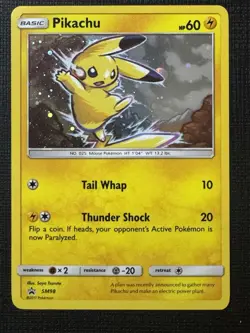 Pokemon Pikachu TCG SM Black Star Promo SM98 Holo Card NM Condition - Image 1