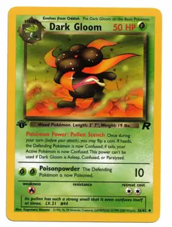 Pokemon Card: Dark Gloom 36/82 1st Edition Team Rocket Set Rare! EXC - Image 1
